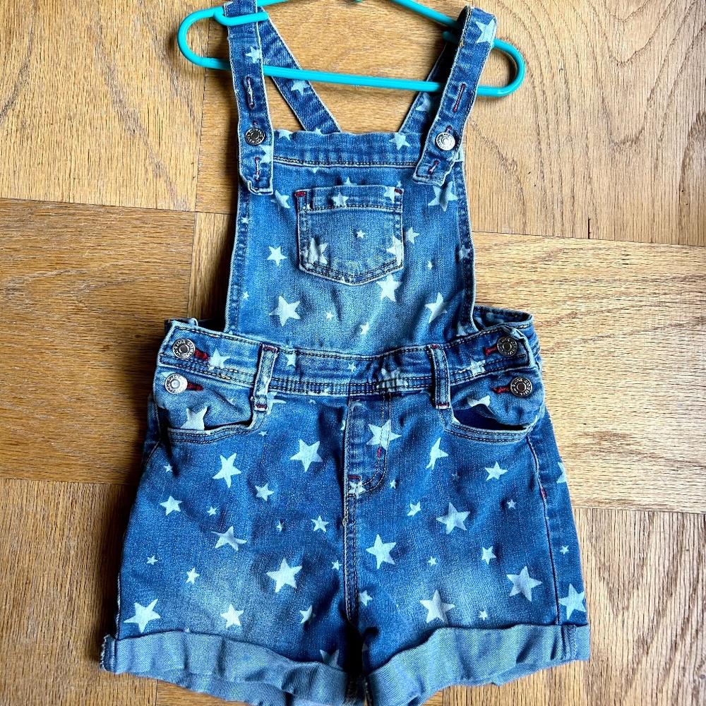 Girls Overalls 2 pair Shorts and Pants both size 6